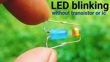 Blinking led without transistor and ic 