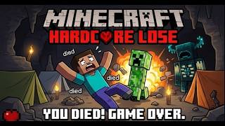 HARDCORE PERTAMAKU BERMAIN MINECRAFT [LOSE] #minecraft #pemula #fyp 