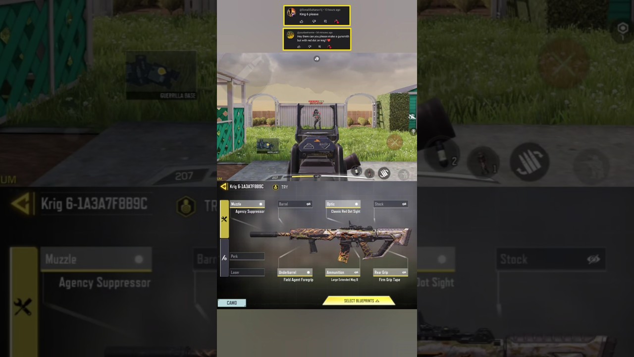 Best Krig 6 Red Dot Build ( Krig 6-1A3A7F8B9C ) - Season 8 COD Mobile 2025