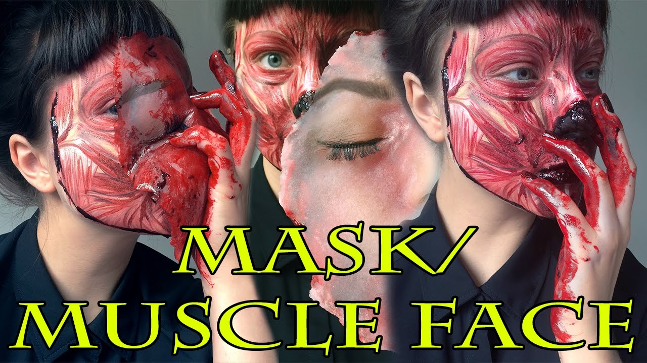 MASK MUSCLE FACE Halloween Makeup Tutorial YouTube