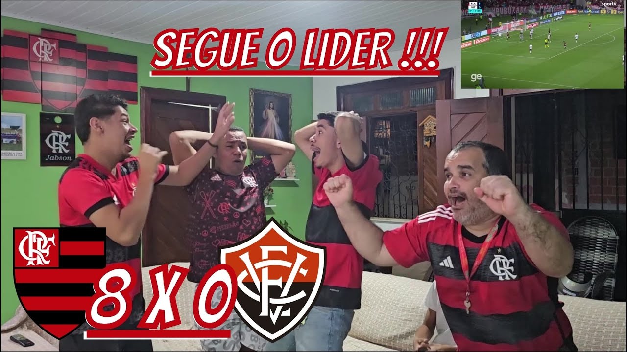 REACT FLAMENGO 8 x 0 VITÓRIA | A MAIOR GOLEADA DO BRASILEIRÃO 2025! 🔥⚽ Mengão 100 gols na temporada