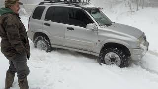 Suzuki grand vitara 2.0 deep snow playing snow derin kar off road