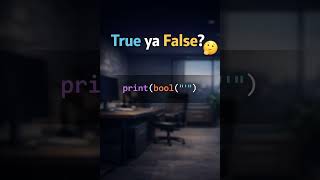 Python Quiz: bool("") True or False? 🤔 #PythonTips