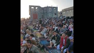 مباشر النساء والرجال يؤدون شعائر  صلاة عيد الفطر في اليمن Eid prayers in Yemen#