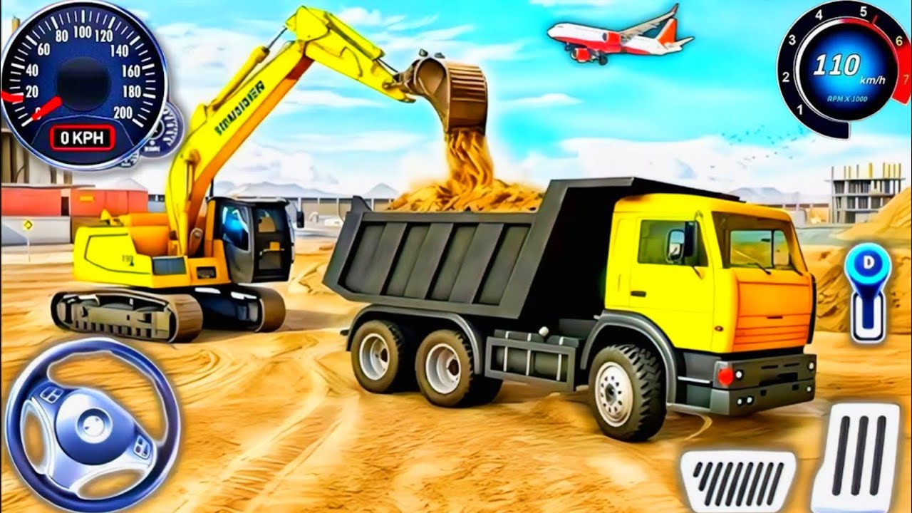 JCB Road Builder Construction 3D - Excavator Loading Simulator - Android GamePlay