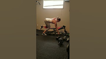 Single arm dumbbell row drop set