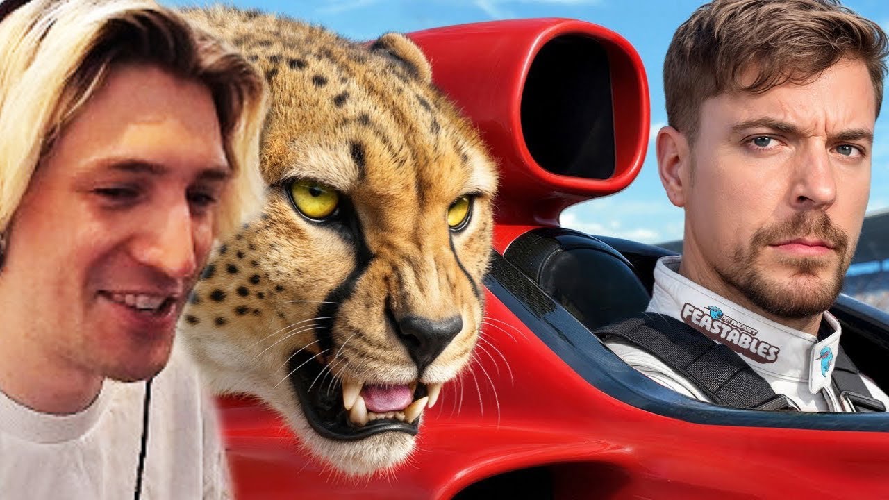 World's Fastest Car Vs Cheetah | xQc Reacts to MrBeast
