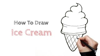 تعليم الرسم رسم آيس كريم كيوت خطوة بخطوة رسم سهل للمبتدئين How To Draw Cute Ice Cream Easy Steps