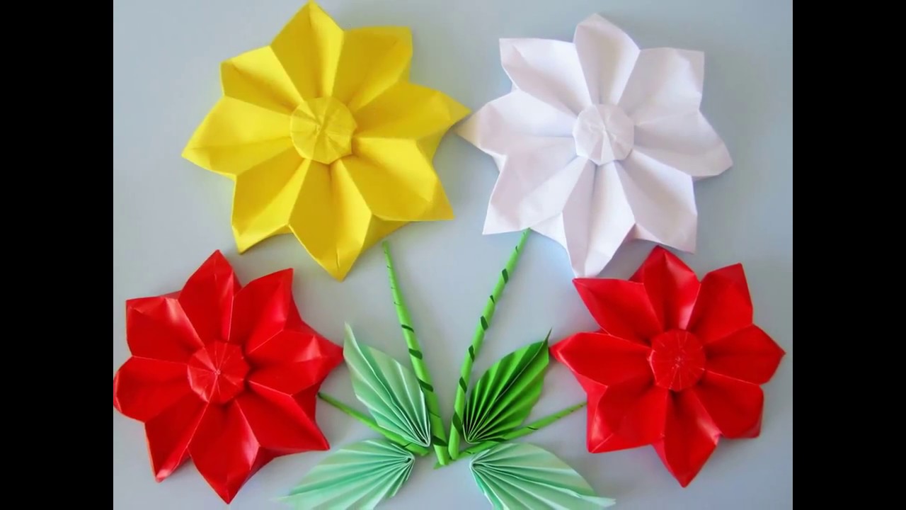 Blumen aus papier selber falten / origami youtube
