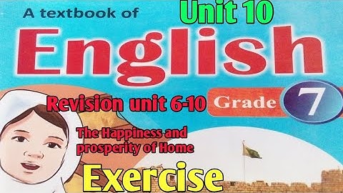The Happiness and prosperity of the Home Unit 10 and  Class 7 English Kpk Textbook for Etea test