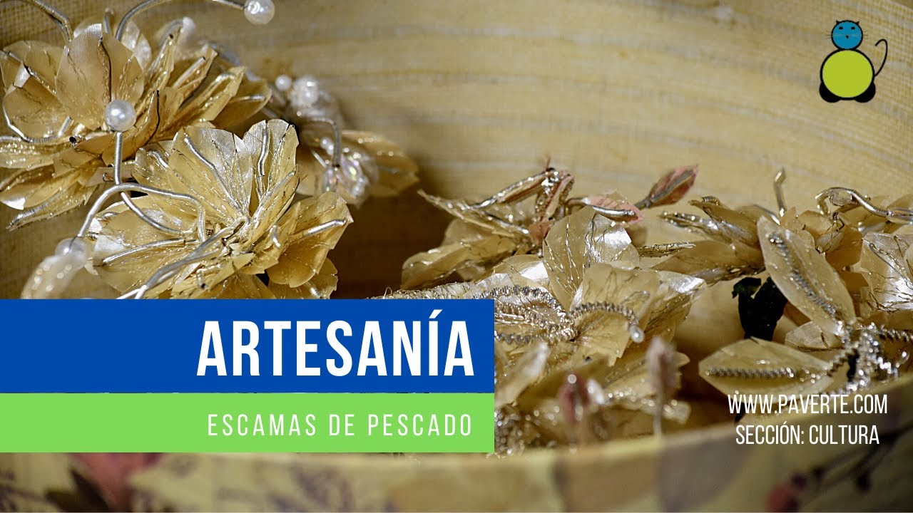 Escamas de pescado: artesanias
