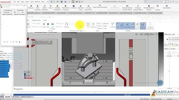 SolidCAM 2019 Tutorial  #17  | Simulation Mill 5 Axis