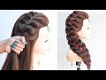 simple trick for bridesmaid hairstyle | beautiful hairstyle for wedding | side braid hairstyle