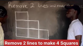 How to remove 2 lines to make 4 squares #video #viralvideo