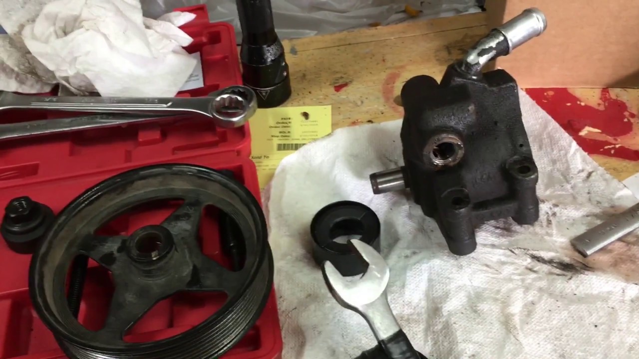 2005 F250 6.0 Powerstroke Power Steering Pump - YouTube