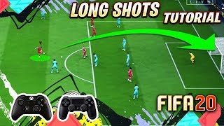 FIFA 20 LONG SHOTS TUTORIAL - THE SECRETS TO SCORE GOALS FROM LONG SHOTS in FIFA 20 - TIPS & TRICKS!