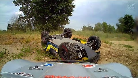 Traxxas Slash 4x4 VXL cam blooper crash fail short course truck fpv onboard camera RC car 1/10