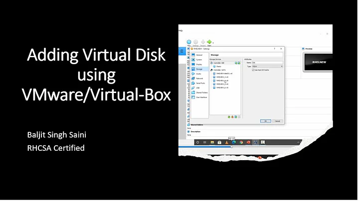 Adding New Virtual Disk/hard drive in Virtual Box || VMware