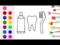 drawing dental kit for kids / bolalar uchun chizilgan tish kit