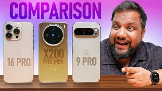 Trakin Tech English Videos vivo X200 Pro Mini vs iPhone 16 Pro vs Pixel 9 Pro - Compact Pro Camera Test!