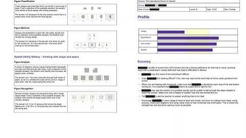 CAT4 Assessment report explanation for parents and students
