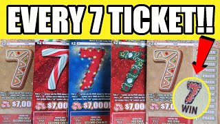 WOW!! I Bought EVERY 7 Lottery Ticket Scratch Off...and This Happened!!
