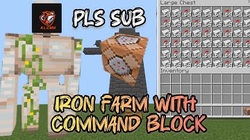 MINECRAFT EASIEST IRON FARM~WITH COMMAND BLOCK FOR BEGINS..... USE ONLY BEGINS🙃