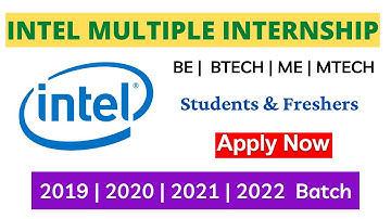 Intel Off Campus Internship for College Students & Fresher | BE BTECH ME MTECH | jobs for freshers