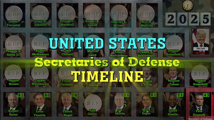 United States Secretaries of Defense Timeline (James Forrestal to Pete Hegseth)