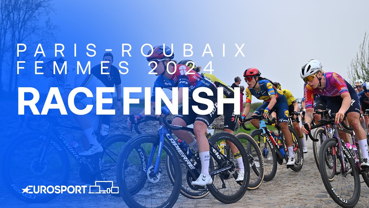 THRILLING velodrome decider 😳 | Paris-Roubaix Femmes 2024 Race Finish | Eurosport Cycling