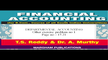 Departmental Accounts Other Exercise Problem No 1