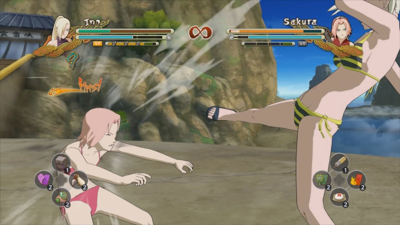 Ino Swimsuit vs Sakura Swimsuit - Naruto Shippuden Ultimate Ninja Storm 3 F...