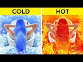 Extreme hot vs cold challenge  fire girl vs water girl were adopted parenting hacks by 123 go