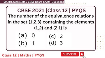 The number of the equivalence relations in the set {1,2,3} containing the elements (1,2) and (2,1) i