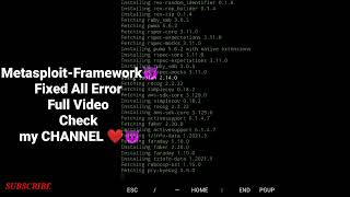 Celebrity Fixed Metasploit-framework Error in termux 2022/// 100% Real and Practical video. Profile