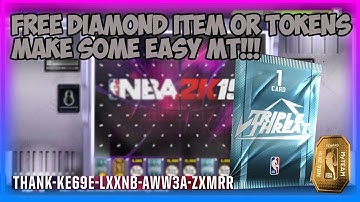 NBA2K19 FREE DIAMOND CONSUMABLE LOCKER CODE - MAKE FREE MT OR GET FREE TOKENS WITH THIS!!!