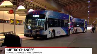 Metro moving to spring schedule