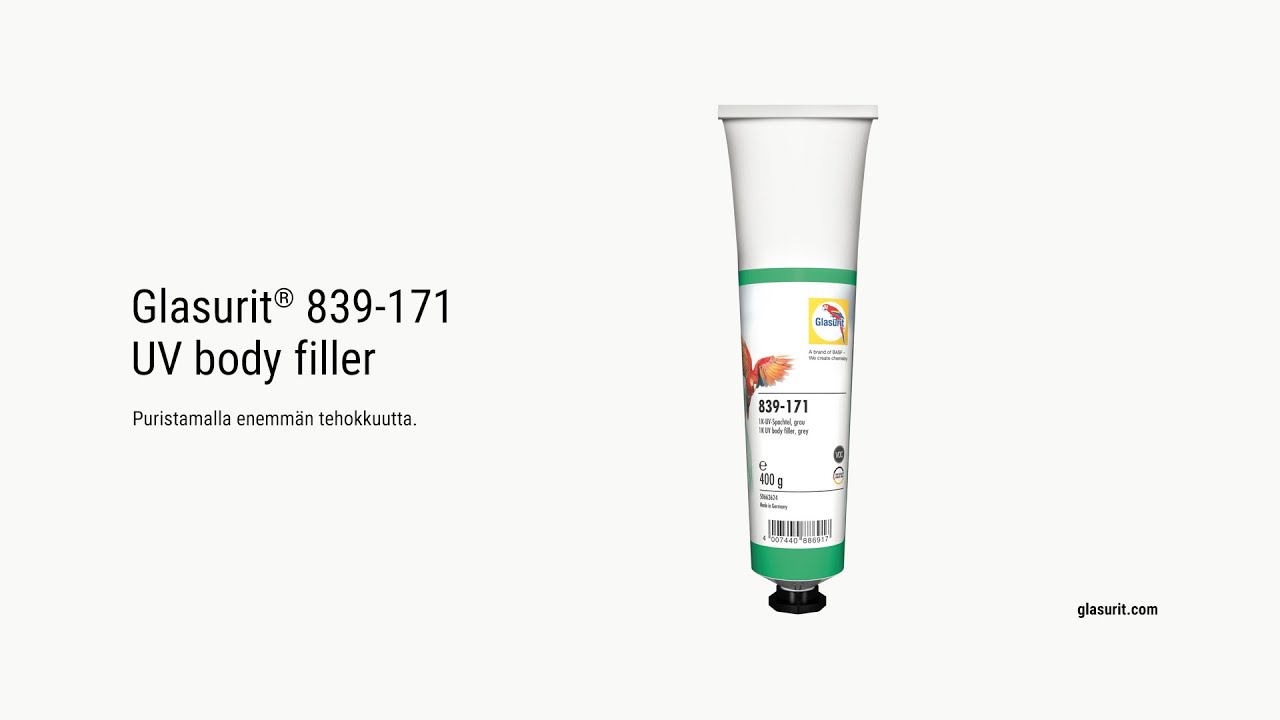 Glasurit® UV body filler 839171 (FIN) YouTube