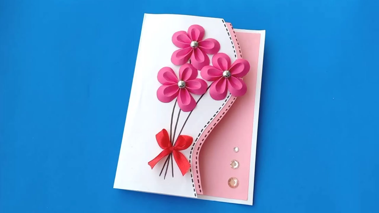 How to make Birthday Card for Best Mom / Handmade easy card Tutorial ...