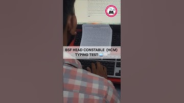 B.S.F. HCM Typing Test 💪  (HEAD CONSTABLE)              Speed | Accuracy | Selection 🔥