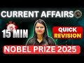 Current Affairs |  Nobel Prize 2025 | Quick Revision Tricks | Fariha Ma'am