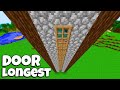 What&#39;s inside LONGEST DOOR in Minecraft ？  can build BIGGEST DOOR ! Secret bunker