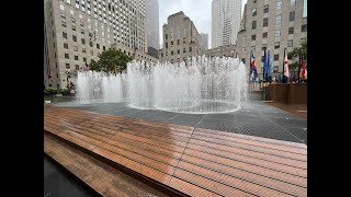 Jeppe Hein Changing Spaces Fountain Attraction At Rockefeller Center In New York City (09/07/2022)