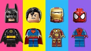 Wrong Heads Ironman Superman Batman Spiderman Lego Superheroes Finger Family Song Nursery Rhymes
