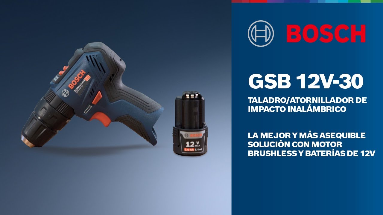 TALADRO ATORNILLADOR CON PERCUTOR A BATERIA BOSCH 12V