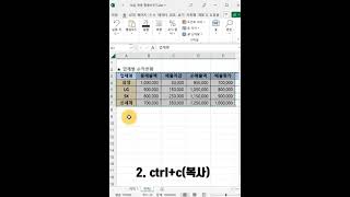 엑셀 행열 바꾸기(엑셀 가로세로 바꾸기) #shorts