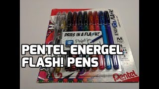 Pentel EnerGel Flash! Liquid Gel Pens (0.7 mm) Unboxing and Review