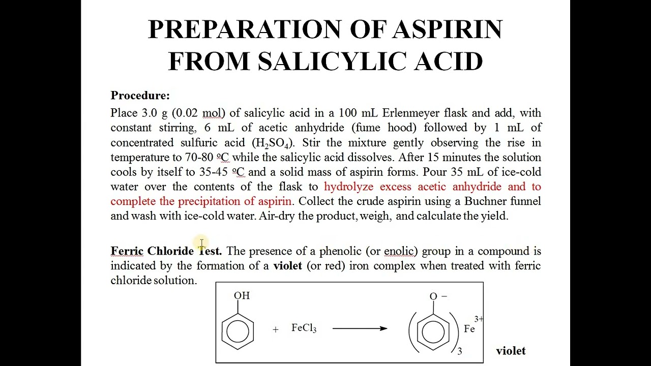 Aspirin Synthesis and Nitration of Bromobenzene