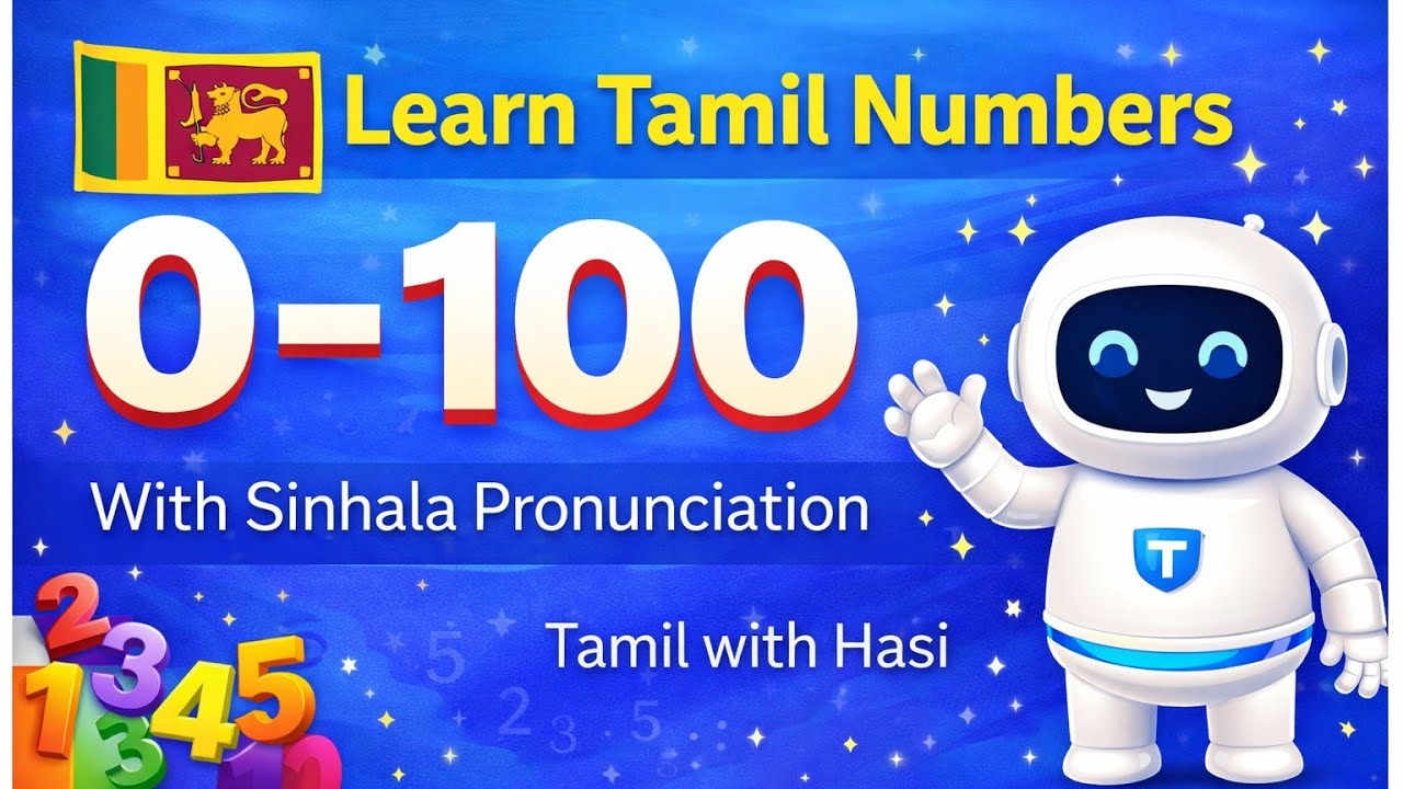 Learn numbers in Tamil | 0-100 | 