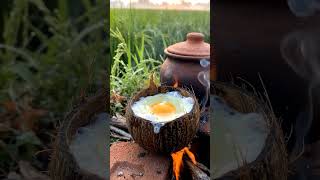 Village Style Egg Fry in Flat Clay Pan on Traditional Chulha | Indian Farm Cooking